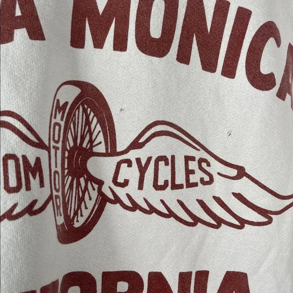 Retrobrand Santa Monica Motorcycles Oversized Distressed Sweatshirt Size XL